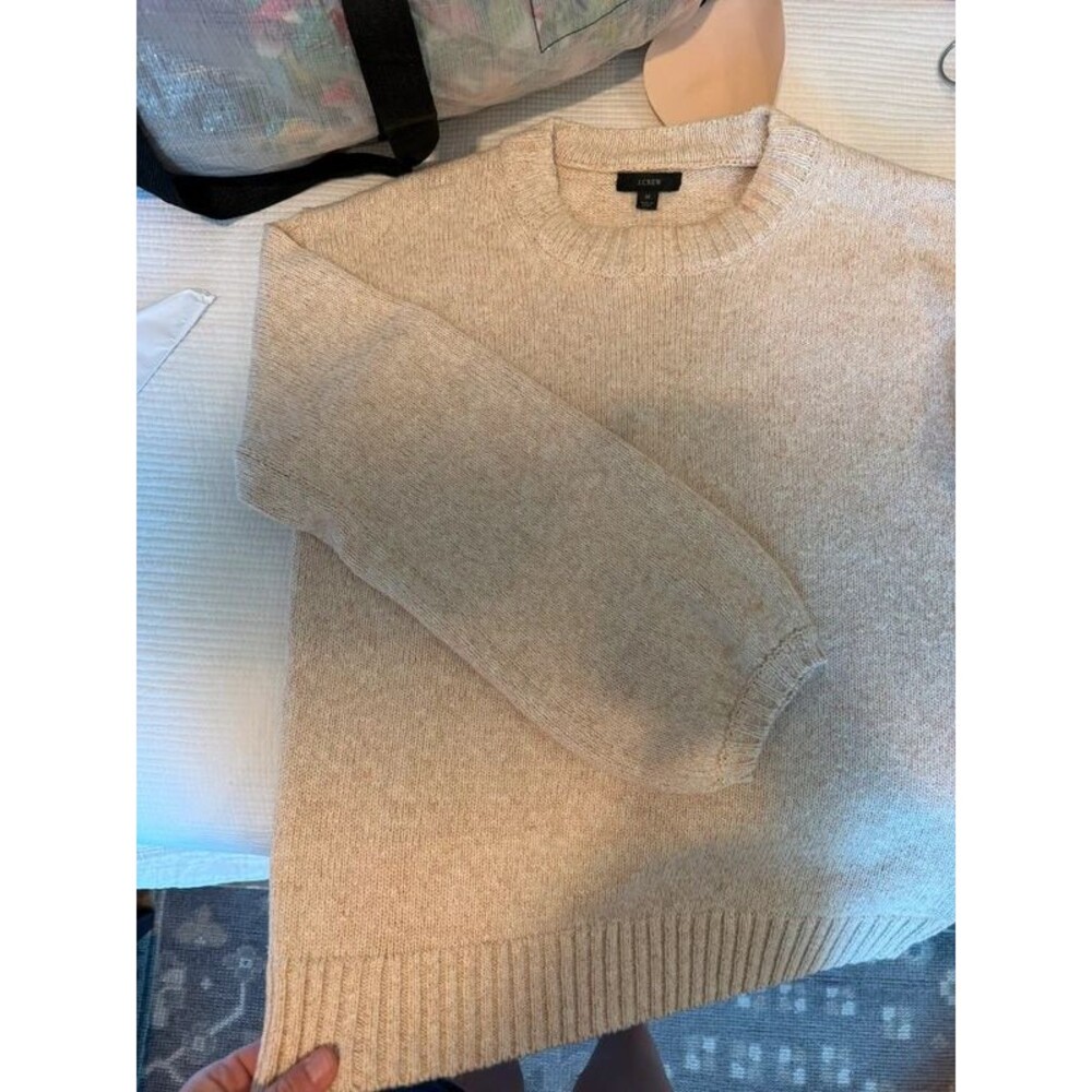 J.Crew Oatmeal colored crewneck sweater - Picture 3 of 5